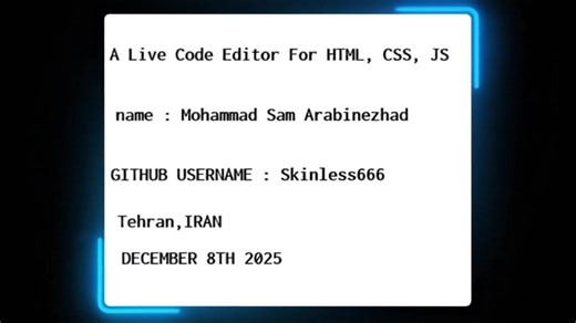 CodeLive - Live HTML, CSS, and JavaScript Editor