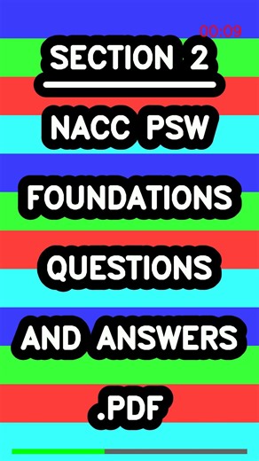 NACC PSW Foundations Questions and Answers pdf Latest
