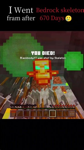 I went back to my bedrock edition skeleton farm 🥲🙀 #viral #shortvideos