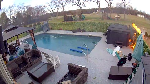 Hot tub fire in Rutherford County, TN