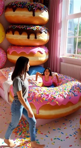 She Brought Me Breakfast In Bed But It's All Donuts 🍩 #friendship