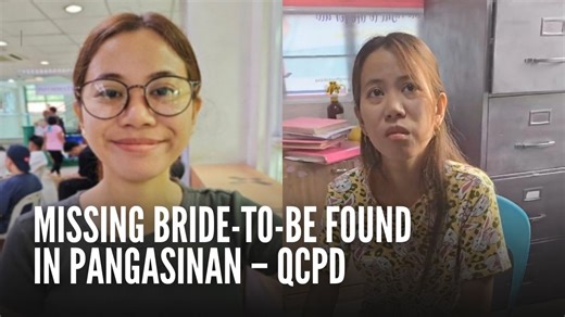 Missing bride-to-be Sherra de Juan was found in Pangasinan province, according to the Quezon City Police District. Read more: https://newsinfo.inquirer.net/2160639/qcpd-cops-on-the-way-to-fetch-missing-bride-to-be | INQUIRER.net