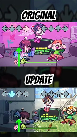 FNF QT ORIGINAL VS UPDATE #fnf #pico #dance #animation