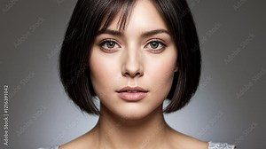 3 transitions for age comparison concept. Same face portrait young and aged. Face split of an old and young women for olding revealing. Comparing mother and daughter.