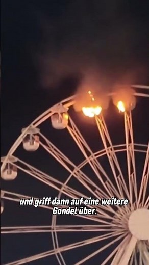 Riesenrad brennt bei Leipzig