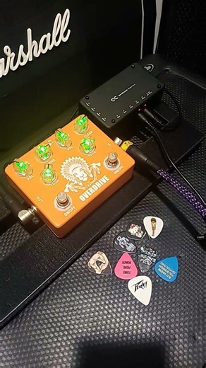 low Gain Overdrive with Bass into vintage Hartke.