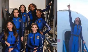 Katy Perry launches into space with all-female crew on Blue Origin rocket