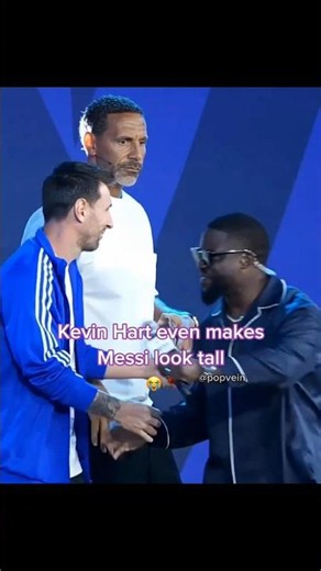 Kevin Hart even makes Messi look tall 😭