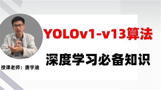 【YOLOv1到v13全系列代码实战】逐代精讲 手把手训练！从零跑通每一代YOLO，掌握目标检测演进核心，项目/毕设/面试全搞定！