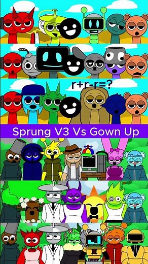 Incredibox Sprunki (Sprung V3 Vs Grown Up) - The Full Gameplay!