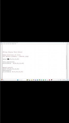 Important List Functions in Python (Delete Elements)