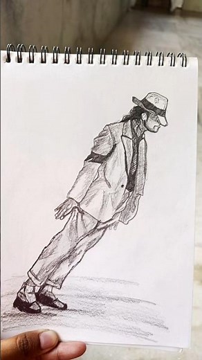 How to draw Michael Jackson✍🏻❤️ #sketch #michaeljackson #moonwalk #michaeljacksonstyle