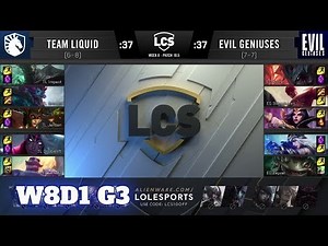 Team Liquid vs Evil Geniuses | Week 8 Day 1 S10 LCS Spring 2020 | TL vs EG W8D1