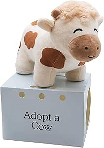 Follow Your Legend Charlie The Cow Plushie - 7" Stuffed Animal, Fluffy Plush, Cow Gifts