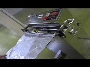ノズル式架台付真空包装機上下ヒーター温度制御機能付／CS60D-H-S ～真空包装動作テスト～