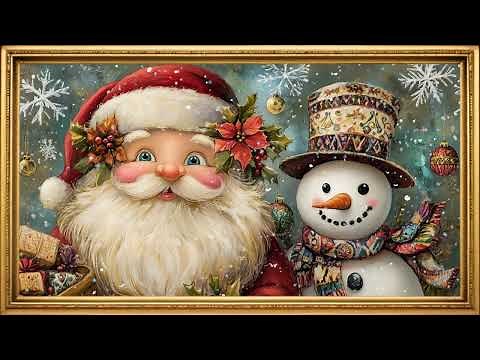 Festive Friends: Santa and the Snowman | Heartwarming Christmas Magic | 4K Frame TV Screensaver