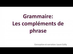CM2: les compléments de phrase