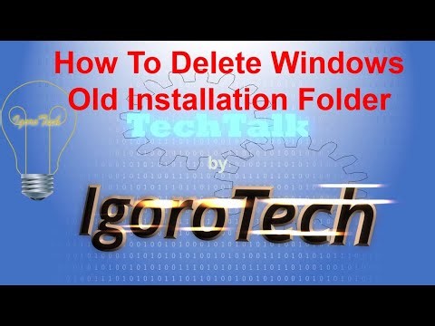 How To Delete Windows Old Installation Folder