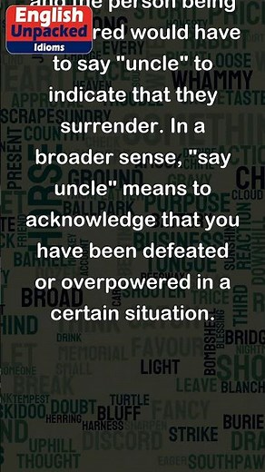 Say uncle