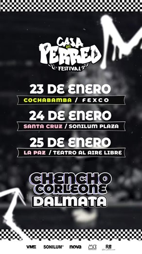 🔥🏠 LA CASA DEL PERREO 🏠🔥 🎤 ARTISTAS CONFIRMADOS: 🔥 Dalmatá 🔥 Chencho Corleone 📍 BOLIVIA 📌 Cochabamba – 🗓 23 de enero 📍 FEXCO Arena 📌 Santa Cruz – 🗓 24 de enero 📍 Sonilum Plaza 🎟️ ENTRADAS YA A LA VENTA 👉 ticketeg.com #LaCasaDelPerreo #Dalmata #ChenchoCorleone #PerreoOldSchool #ReggaetonOldSchool #PerreoReal #OldSchoolReggaeton #Perreo #Urbano #PartyBolivia #Cochabamba #SantaCruz #RochaEntertainment Me.productora Rocha Entertainment Sonilum @novastage | Revista Digital TheFreak