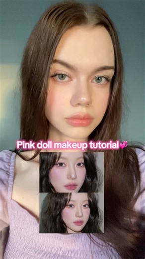 Korean inspired pink doll makeup tutorial💗🎀✨ #makeup #makeuptutorial #koreanmakeup #koreanbeauty