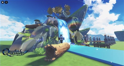 [Showcase] Stylized Waterfall Environment - Custom Models & Textures