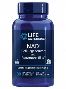 Life Extension® NAD Cell Regenerator™ and Resveratrol Elite™, healthy aging, cellular energy, 300 mg, 30 capsules