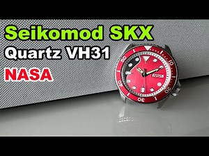 Quartz VH31 SKX NASA Mars watch seiko mod build
