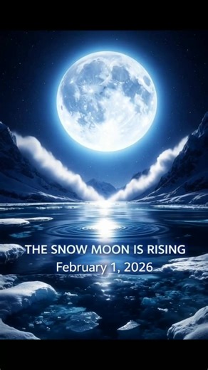 🌕❄️ THE SNOW MOON — FEBRUARY 1 ❄️🌕 As February begins, the night sky brings a special full moon known as the Snow Moon. This name comes from the coldest part of winter, when snowfall was often at its heaviest. On February 1, the Moon will rise bright and peaceful, filling the night with a soft silvery glow. The air feels calmer, the world seems quieter, and everything slows down for a moment. It’s the kind of night that makes you want to breathe deeply, reflect, and simply enjoy the beauty abo