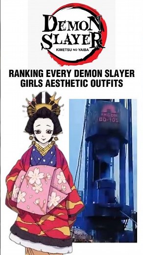 Demon Slayer Aesthetic Outfits vs Hydraulic Press #anime #animelover #asmr #demonslayer