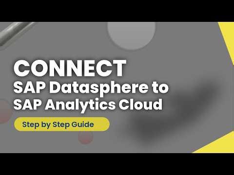 Connect Datasphere to SAC | Live Reporting Setup