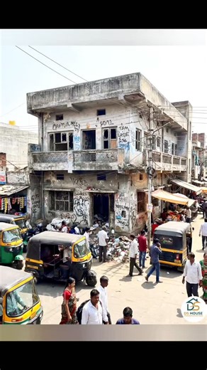 Ds house transformation on Instagram: "Witness the magic of restoration! ✨🏚️➡️🏡 Swipe to see this Indian city house go from vandalized ruin to a modern masterpiece with elegant light and dark tones. I utilized AI to reimagine this space, preserving its original structure while giving it a complete facelift with plaster grey cement and stylish paint. 🎨🛠️ Even the busiest streets can hide a gem waiting to shine! 🌆 This series was created using AI technology. 🤖 Credits: Images by AI. Video ed