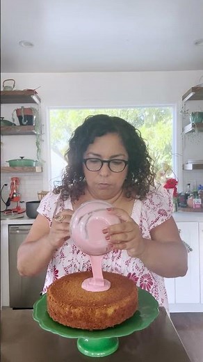 Rosh Hashanah Pistachio Cake with Pomegranate Glaze