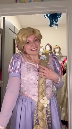 Why my Rapunzel wig is braided! #rapunzel #princess #shorts