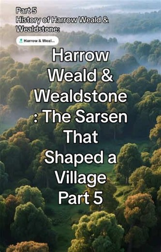 Harrow Weald comes from Old English weald — wild woodland. Wealdstone is named for the Weald Stone, a huge sarsen boulder like those used at Stonehenge. In a pre-modern landscape it became a fixed point for routes, meeting, and boundaries — and over time a small settlement grew around the lanes and tracks that led to it. ⸻ #Wealdstone #HarrowWeald #Harrow #Londonhistory #historytok