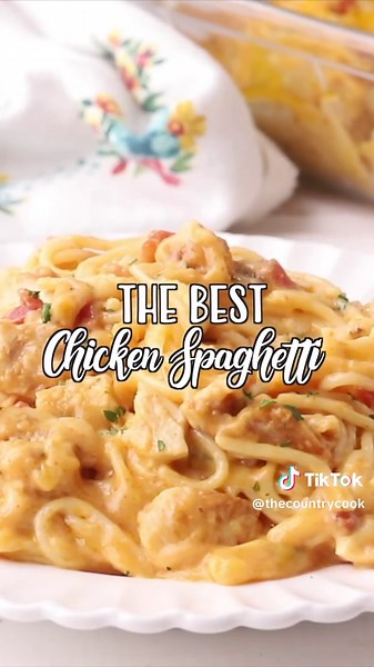 In case this is the end of our time together here on Tik Tok - one last video for one of my favorite recipes - Chicken Spaghetti! 🙌 To grab the full recipe, head to the link in my profile. Then in the search🔍bar, type in “chicken spaghetti” & the recipe will come right up!