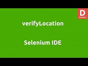 Selenium IDE verifyLocation Command
