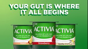 Activia Peach Low Fat Probiotic Yogurt Cups, Helps Support Gut Health, 4 oz, 4 Count