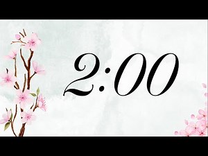 2 Minute Cute Spring Cherry Blossom Timer with Alarm (Fun Koto Tones at End)