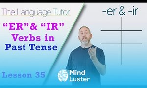 Mind Luster - Learn Understanding ER and IR Verbs in Past Tense| The Language Tutor Lesson 35
