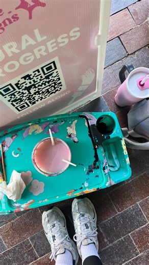 michelle | muralist on Instagram: "Since I’ve been freezing my butt off painting every day this week I’m definitely picking A and B. Which would you pick?"