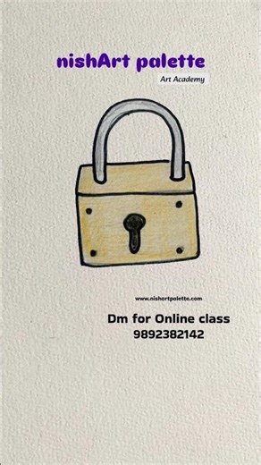 How to draw a Lock 🔒 #easy #kids #drawing #vacation