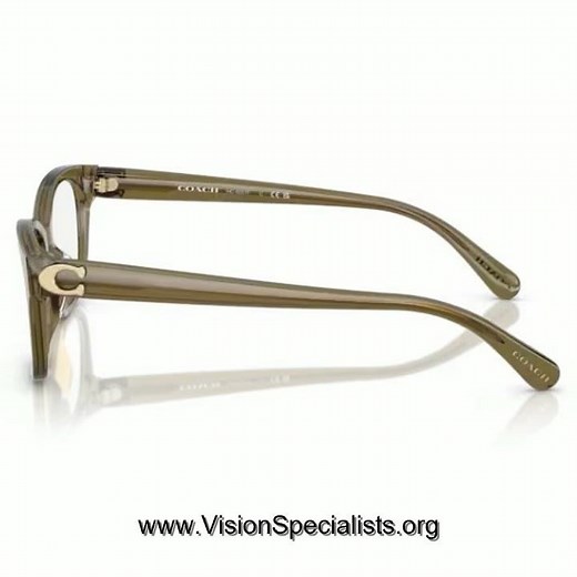 Coach HC6257U Eyeglasses Womens Full Rim Square Shape Milky Moss5072