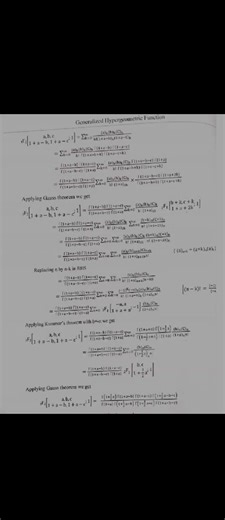 Dixon's theorem proof | generalized hypergeometric function #exam #msc #maths #study #important
