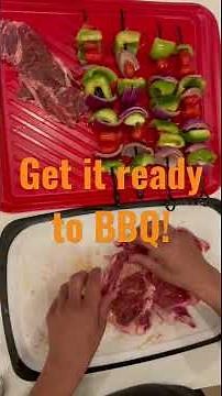 Quick Meal Ideas: Thinly cut Ribeye with Veggie Kabobs - perfect for grilling - YUM!