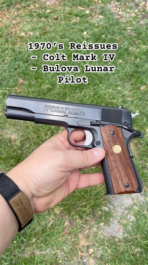 1970’s Reissue Classics! Colt Mark IV 1911 and Bulova Lunar Pilot. American! #bulova #colt45