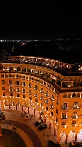 The city’s jewel in full evening view. A landmark, indeed. #electrapalace #thessaloniki #hospitality #hotel #luxury #greekhotel #vacations #greece | Electra Palace Thessaloniki