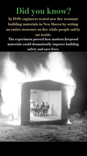 1949 Fireproof House Test – When Scientists Sat Inside a Burning Building #history #shorts