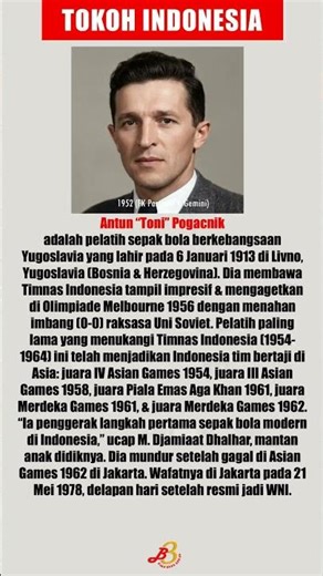 ANTUN "TONI" POGACNIK, PENGGERAK SEPAK BOLA MODERN INDONESIA | TIMNAS INDONESIA | TOKOH INDONESIA