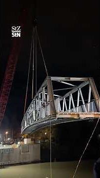 Night operation on the Neckar: New Rosenstein Bridge in Stuttgart is completed